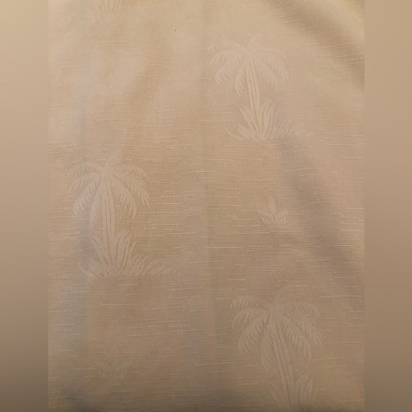 Tommy Bahama 100% Silk Light Orange Palm Tree Textured Hawaiian Shirt XL - Picture 2 of 16